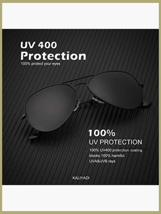 Polarized Aviator Sunglasses with UV Protection, Composite Frame main image 7